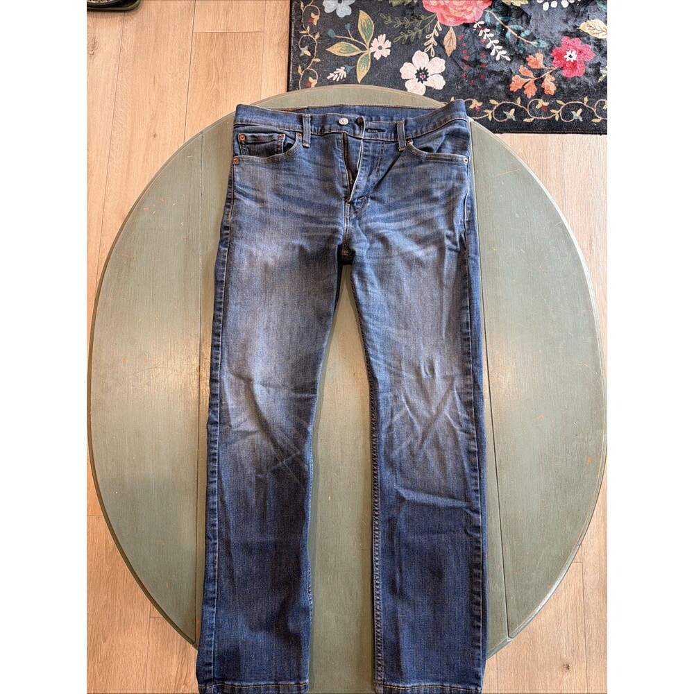 Levi’s 513 Slim Straight Men’s Jeans 32x30 Blue Stretch Denim S40196 Mid Rise